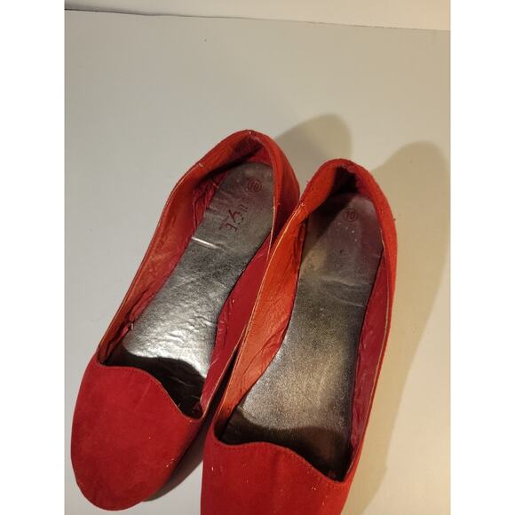 Helium Womens Red Flats Size 10 - Picture 5 of 10